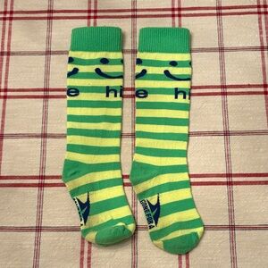 Cheerful Green and Yellow Striped Socks